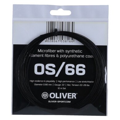 Stringing with badminton string Oliver OS-66 black