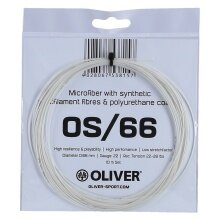 Stringing with badminton string Oliver OS-66 white