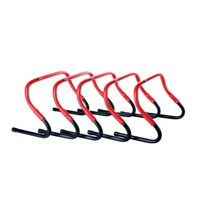 Pure2Improve Training Hurdles Set (height adjustable) - 5 pieces including bag red/black