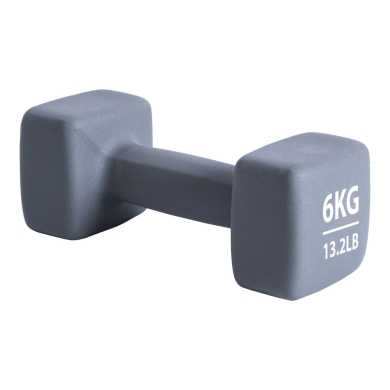 Pure2Improve Fitness Dumbbell Neoprene Grey 6.0kg - 1 Piece -