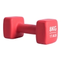 Pure2Improve Fitness Dumbbell Neoprene red 8.0kg - 1 piece -