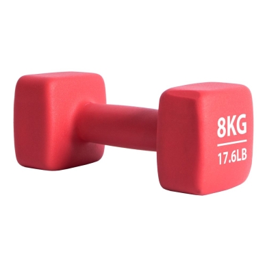 Pure2Improve Fitness Dumbbell Neoprene red 8.0kg - 1 piece -