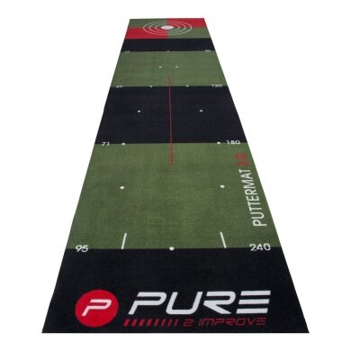 Pure2Improve Golf Putting Mat 3.0 green/black 65x300cm