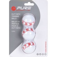 Pure2Improve Golf Ball Putting Path Set - 3 Pieces White