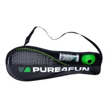 Pure4Fun Speed Badminton Set (2x Aluminium Rackets, 3x Speeder, 8x Marking Cones, Bag)