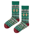 Polar Star Daily Sock Crew Honninka (Christmas, Cotton, Warm) Green - 1 Pair