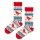 Polar Star Daily Sock Crew Fugl (Cotton, warm) cream white/red/blue - 1 pair