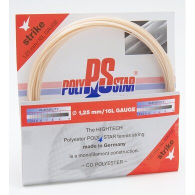 Stringing with tennis string Polystar Strike