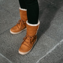 Pomar Winter Boots Lappi GTX (Nubuck Leather, Sheepskin) Light Brown Ladies