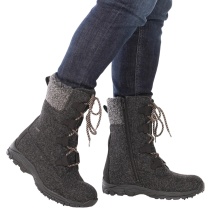 Pomar Winter Boots Riekko GTX (Wool Felt, Spike Sole, Waterproof, Extremely Warm) Grey Ladies