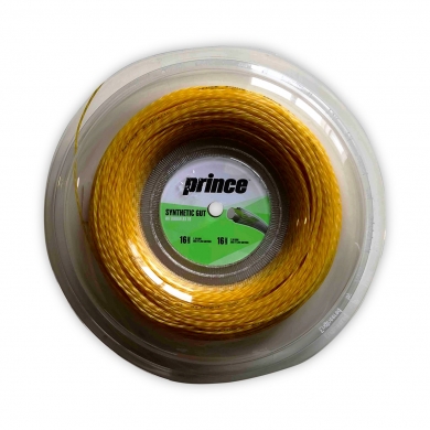 Prince Tennis String Synthetic Gut with Duraflex (Allround+Durability) gold 200m Roll