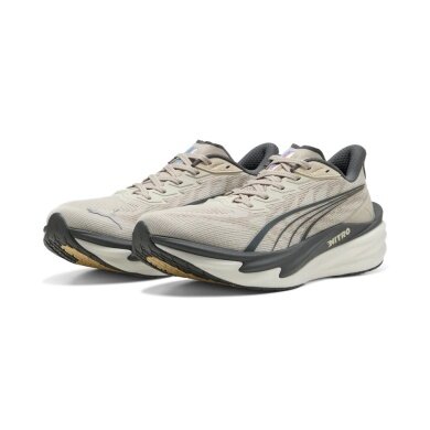 Puma Running Shoes Deviate Nitro 4 (Cushioning) beige/grey Men's