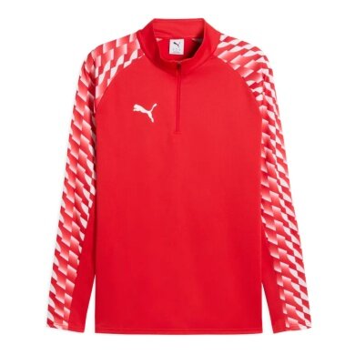 Puma Sport Long Sleeve Shirt teamLIGA26 Training 1/4 Zip Top (100% recycled Polyester, breathable) red Men's