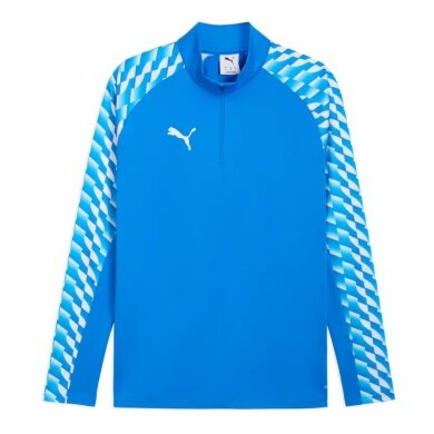 Puma Sport Long Sleeve Shirt teamLIGA26 Training 1/4 Zip Top (100% recycled Polyester, breathable) blue Men's