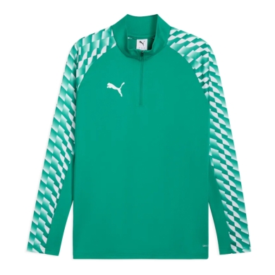 Puma Sport Long Sleeve Shirt teamLIGA26 Training 1/4 Zip Top (100% recycled Polyester, breathable) green Men's