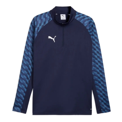 Puma Sport Long Sleeve Shirt teamLIGA26 Training 1/4 Zip Top (100% recycled Polyester, breathable) navy blue Men's