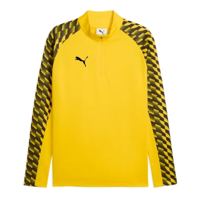 Puma Sport Long Sleeve Shirt teamLIGA26 Training 1/4 Zip Top (100% recycled Polyester, breathable) yellow Men's