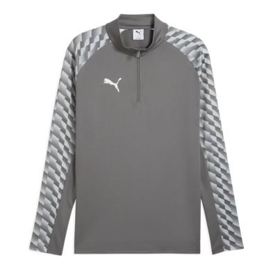 Puma Sport Long Sleeve Shirt teamLIGA26 Training 1/4 Zip Top (100% recycled Polyester, breathable) grey Men's