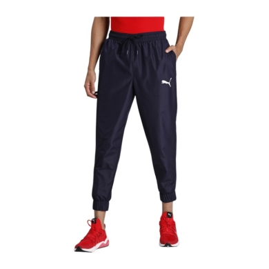 Puma Training Trousers Cross The Line Warm Up Pant Long - Navy Blue Men's