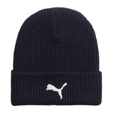 Puma knitted hat (beanie) Classics Elevated navy blue - 1 piece