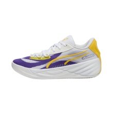 Puma Indoor Court Shoes All-Pro LA (Basketball) white/purple/yellow men's