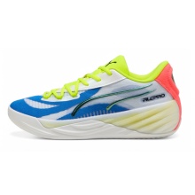 Puma Indoor Court Shoes All-Pro Nitro (Basketball) 2025 white/blue/yellow men's