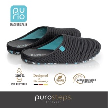 Purosteps House Slippers Casa Eco Signet black/turquoise