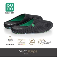 Purosteps Slippers Casa Eco Signet black/green