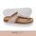 Purosteps Marbella Eco Toe Sandals (Leather) Pink/Brown Ladies