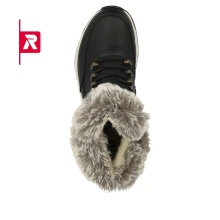 Rieker Winter Boots Evolution W0063-00 (Boots with side zip and lining) black/white ladies