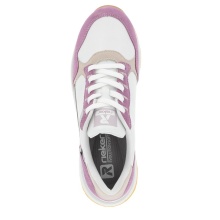 Rieker Sneaker 42508-80 (smooth leather) white/purple ladies