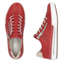 Rieker Sneakers (smooth leather) L7250 red ladies