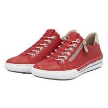 Rieker Sneakers (smooth leather) L7250 red ladies