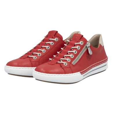 Rieker Sneakers (smooth leather) L7250 red ladies