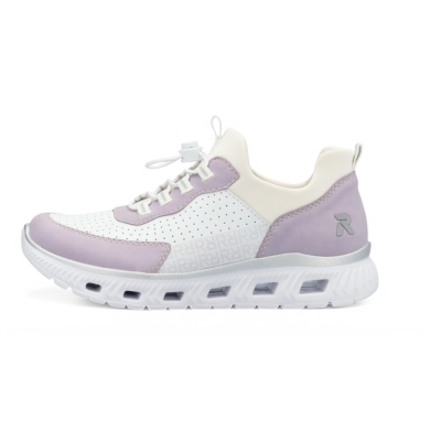 Rieker Sneakers (Synthetic Leather) M6067-30 White/Purple Ladies