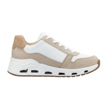 Rieker Sneakers N5204-80 (synthetic leather, with side zip) white/beige ladies