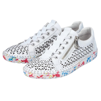 Rieker Sneakers (Smooth Leather) M2357 white/multicoloured Ladies