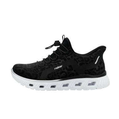 Rieker Sneaker Slipper (Synthetic Leather) M6066-01 Black Ladies