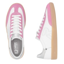 Rieker Sneakers San Diego (smooth leather) white/pink ladies