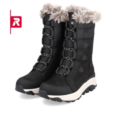 Rieker Winter Boots Evolution W0070-00 Suede (Boots with side zip and lining) black ladies