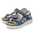 Rieker Trekking Sandals 64066-14 (light and flexible sole) blue ladies