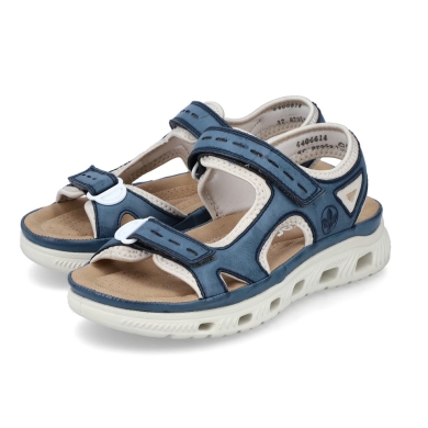 Rieker Trekking Sandals 64066-14 (light and flexible sole) blue ladies