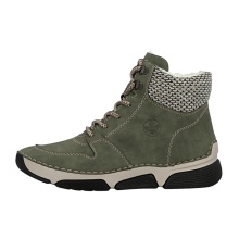 Rieker Winter Boots 45955-54 (Boots with side zip and inner lining) green ladies