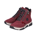 Rieker winter boots 45960-35 (lace-up boots with lining, very warm) red ladies