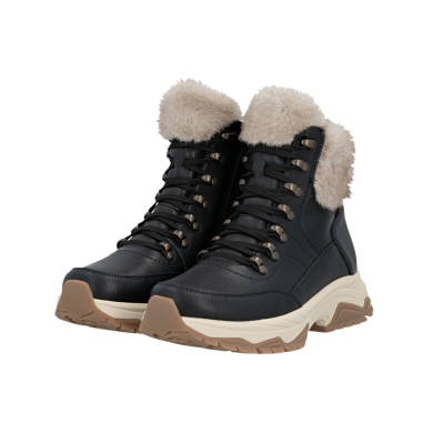 Rieker Winter Boots W3971-00 (Boots with side zip and lining) black ladies