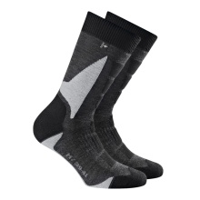 Rohner Hiking Socks Back-Country (Merino Wool Blend) grey/black/beige - 1 pair