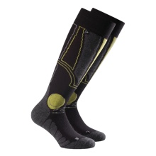 Rohner Winter Ski Socks Carving l/r (warm, antibacterial) black/lemon - 1 pair