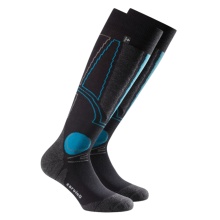 Rohner Winter Ski Socks Carving l/r (warm, antibacterial) black/blue - 1 pair