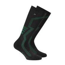 Rohner Winter Ski Socks Compression Ski Light (Compression Sock) black/green - 1 pair