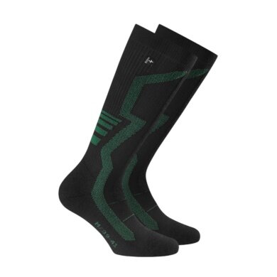 Rohner Winter Ski Socks Compression Ski Light (Compression Sock) black/green - 1 pair